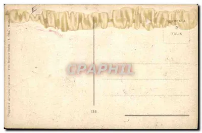 Kobieta w stroju z motywami — żółte różki — wydawca Vito Ravasone Stampa, nr 136 — Rewers