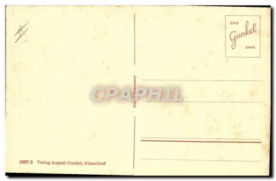 Silhueta de um homem com um aparelho — Prost Neujahr! — Verlag August Gunkel, Düsseldorf — Verso