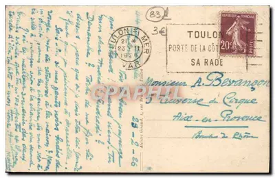 Toulon — Os Rochos de Santa Margarida — Gliché Giraud, n°22 — Verso