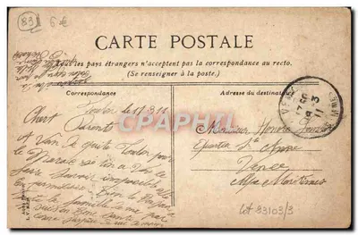 Toulon, el Mourillon — Barrio del Littoral — editor L.V. & Cie — Reverso