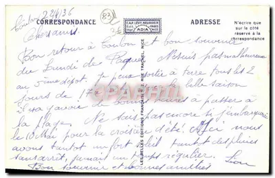 Toulon - Le Mourillon — vista panorámica con palmeras — Adia, n° 11270 — Reverso