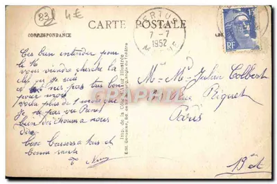 Bilhete postal antigo Tamaris Sur Mer Manteau Bord De Mer — Verso