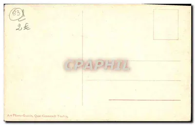 Toulon. Brzegi morza — wybrzeżny widok otoczony sosnami — Art Photo-Guérin, Quai Cronstadt Toulon, nr 14 — Rewers