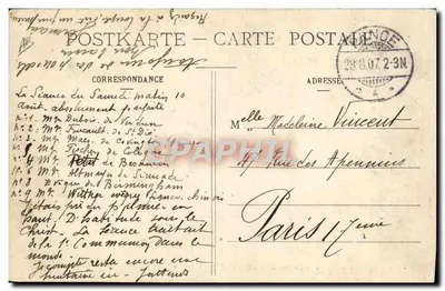 Scena del Congresso Eucaristico a Colonia — presieduto dal Cardinale Fischer, Arcivescovo di Colonia — edizione Germain, n°2 — Verso