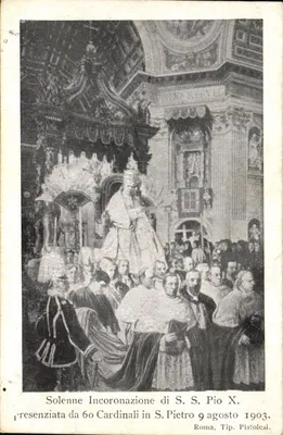 Lễ đăng quang long trọng của Đức Thánh Cha Pius X — Roma, 9 tháng 8 năm 1903 — Tip. Pistolesi