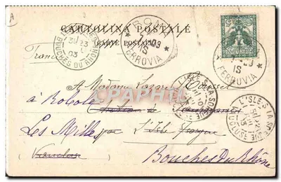 Stara pocztówka Papieża SS Leone XIII — Rewers