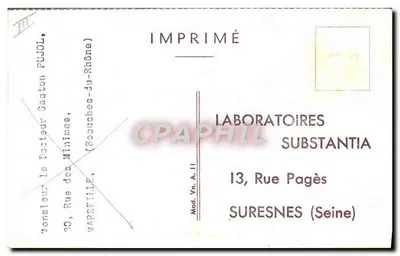 Joseph-François Malgaigne (1806-1865) — ritratto inciso — Stampa effettuata da Laboratoires Substantia, Suresnes — Verso