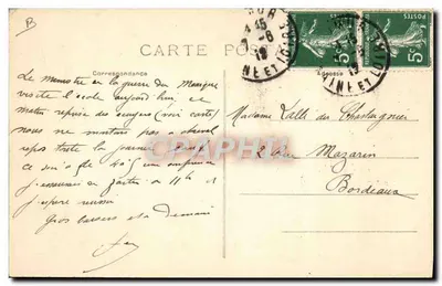 Saumur (M.-et-L.) — Ecuyers w pełnej mundurze — Fr. Voelcker, fot., Saumur, zdeponowane z aparatem Goerz-Anschutz — Rewers