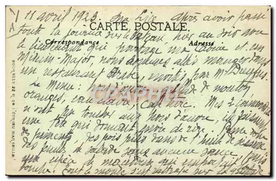 Sphinx — Navio postal rápido, correio da Ásia — Messageries Maritimes — Verso