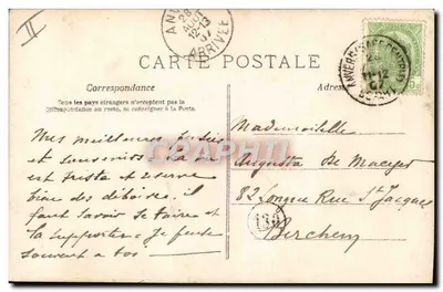 Święto św. Augustyny — AOÛT 28 — wydawca J.K. — Rewers