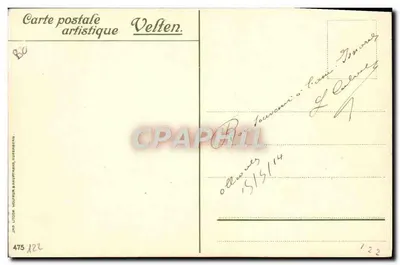 Menton na Fronteira Franco-Italiana — J. VELTEN, EDITOR, KARLSRUHE — Verso