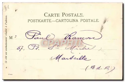 Monte-Carlo — widok portu i promenady — Kartka pocztowa Artystyczna Veltten, nr 467 — Rewers