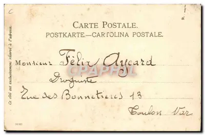 Nice — Entrada da Peixaria — Carta Postal Artística de Vetten N°53 — Verso