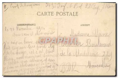 Gerbéviller — Irmã Julie, religiosa de Saint-Charle citada à Ordem do Exército do Geral Castelnau por sua conduta heroica — Editor: L'Ami du Soldat, n° 34 — Verso
