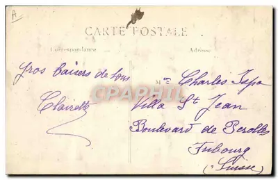 Zerstörter deutscher Artillerieanhänger in Termonde — B. & C. Paris, Nr. 28 — Rückseite