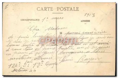 Soldats en pause — scène de repos dans un village — Octave, photo, Maxéville-Nancy — Verso