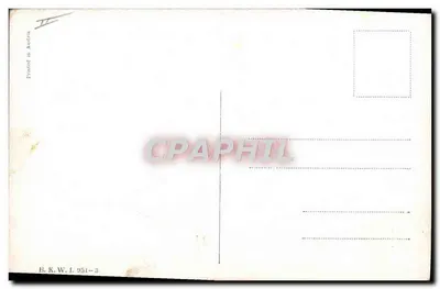 Scena kampingu w Afryce — mężczyzna zaskoczony przed namiotem — wydawca B. K. W. I. 951-3 — Rewers
