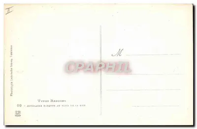 Baskische wagens aan de rand van de zee — Phototype Labouche frères, Toulouse — n° 99 — Achterkant
