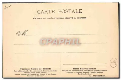 Una Basquaise — Biarritz — Edizione Generale, Biarritz, n°12 — Verso