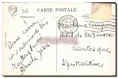Toulón — Vista general — Imprenta Alboumagne — Reverso