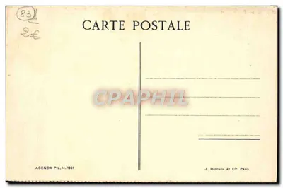 Kraj nad Morzem Śródziemnym — L'Esterel — Agenda P.L.M. 1931 — Rewers