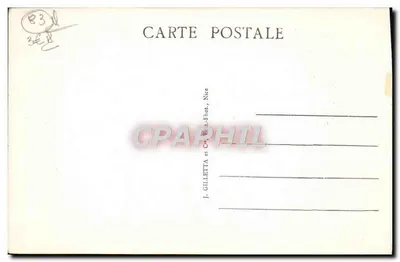 L'ESTEREL - Os Rochos Vermelhos — J. GILLETETA e Cia, Nice, n° 586 — Verso