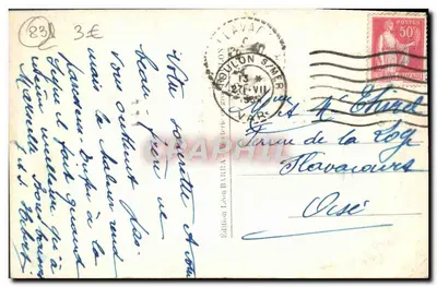 Toulon - Port Méjean — vue du port avec pinèdes en premier plan — éditeur Mary, n° 512 — Verso