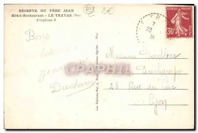 Le Trayas (Var) — Wzgórze Najświętszej Panny Maryi — Wydawnictwo Les Éditions Sainte-Agnathe — Rewers