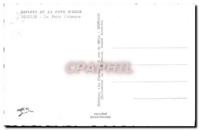 La Petite Calanque - Milo - Monako — Éditions André Lecorne — Rewers