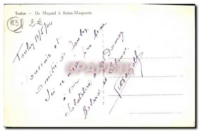 Widok morza z wysokiego terenu — Toulon — wydawca Cimy — Rewers