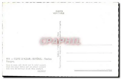 Côte d'Azur - Estérel - Roches Rouges — Édition 'LES IBS' - Nice — Verso