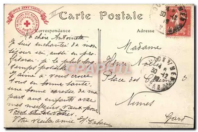 O Mont-des-Oiseaux (próximo a Hyères) — « Sociedade de Socorro aos Feridos Militares » — Imp. Phot. Neurdein e Cie, Tarn — Verso