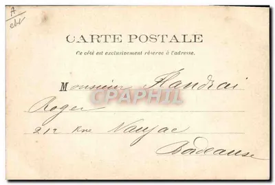 Saumur — Dernier Connuve ou le Déjeuner interrompu — éditeur : P. RACLOUX, Saumur, n°26 — Verso