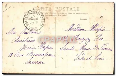 Saumur (M.-et-L.) — Carrossel Militar — Fr. Voelcker, fot. Saumur, depositado — Verso
