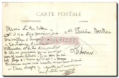 Blanchaud, Saumur — Caricatura de 'Le Bruil' ou 'La Revanche' — Blanchaud, Saumur — Verso