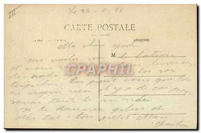 Timgad — Cruzeiro Auxiliar de 1º Rango atribuído ao transporte das tropas para a Oriente — editor G. Garnaud, Paris — Verso