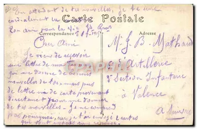 Os Alemães em Reims (setembro de 1914) — Acampamento Alemão, praça do Parvis — Coleção H. George, Reims, n° 64 — Verso