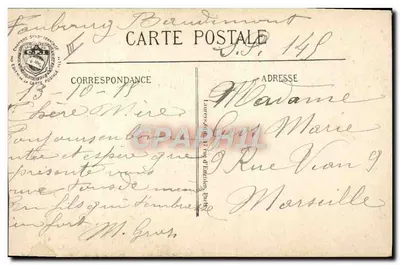 Soldados em campanha — Bureau do Vaguerismo — editor Vise Paris n° 861 — Verso