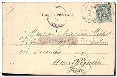 Falk und junge Frau — Paris, 14/9/1904 — B. Pitella — Rückseite