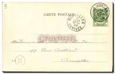 Vrouwelijk portret — autographe ansichtkaart — B. Patella, n° 174 — Achterkant