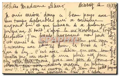 Jogo de pelota basca — Biarritz — editor Paris Basque, n°247 — Verso