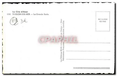 Toulon (Var) — A Grande Baía — Edições Cimiez — Verso