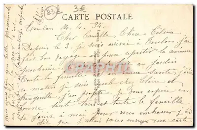 Toulón — El Monumento de la Federación — Editor: Censore, 13 — Reverso