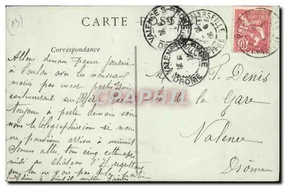 Marseille — Zamek If, Taras więziennej — kolekcja N. Phot — Rewers