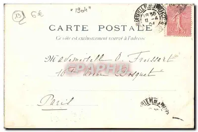 Vista di Marsiglia — Porto di San Leão — editore P. Cornubert, n° 19 — Verso