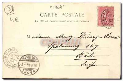Marselha - Nossa Senhora da Guarda (fachada) — edição Flinta, n° 1895 — Verso