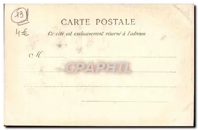 Marselha — La Bourse — Bolsa e Câmara de Comércio — E. L. D., Paris — Verso