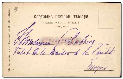 Kardinaal Mariano Rampolla del Tindaro — Secretaris van State van S. S. — in zijn kantoor — Rome 1902 — Achterkant