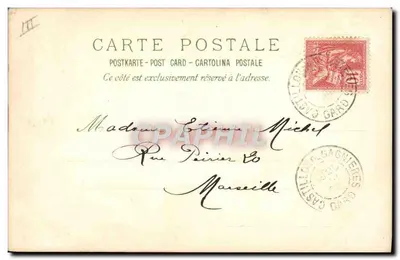 Soldado en acción — Gagnières, 1902 — Editor no identificado — Reverso