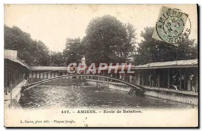 Amiens — Escola de Natação — L. Caron, fot.-edit. - Plaques Jouglà, n°437
